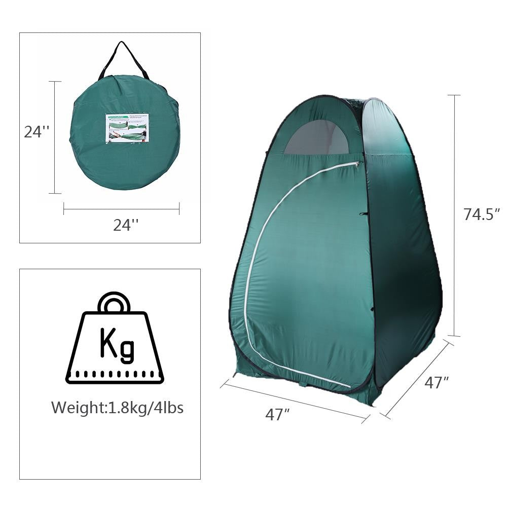 1-2 Person Portable Pop up Toilet Shower Tent Changing Room Camping Shelter