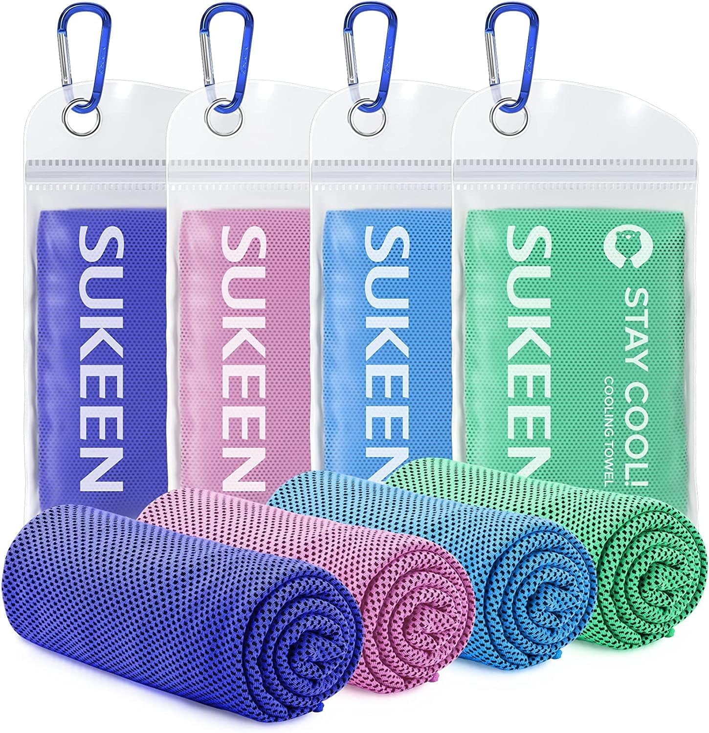 Cooling Towels (40"X12") Microfiber Cool Towel,Soft Breathable Chilly Towel for Yoga, Golf, Gym, Camping, Running, Workout & More Activities