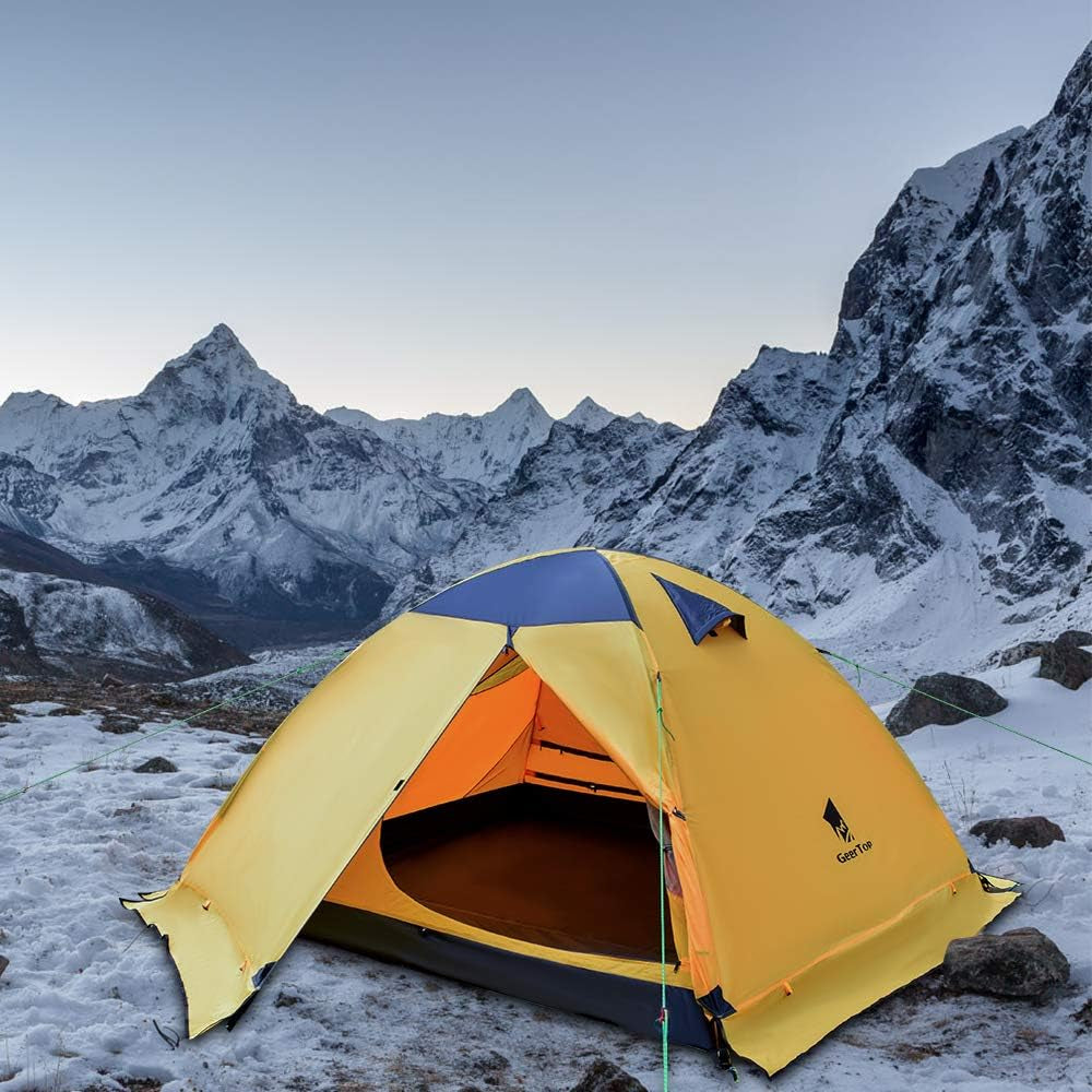 Lightweight Tents for Backpacking Waterproof 3 Person Tent for Camping 4 Season Winter Camp Tent for Outdoor Camp Hiking Hunting Backyard - Portable Easy Setup