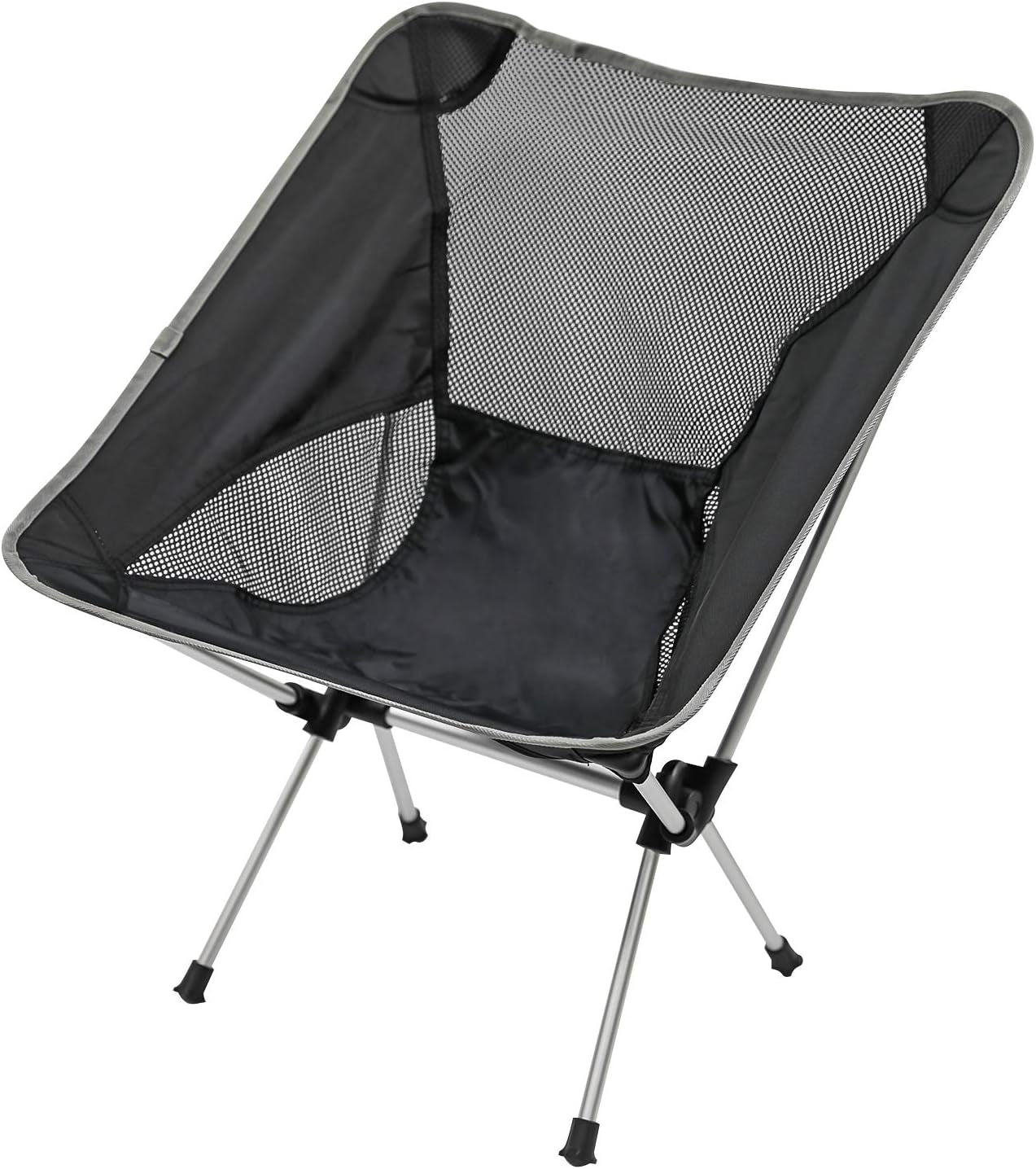 Ultralight Folding Backpacking Camping Chairs Compact Portable Camping Chairs Beach Chairs (Grey)