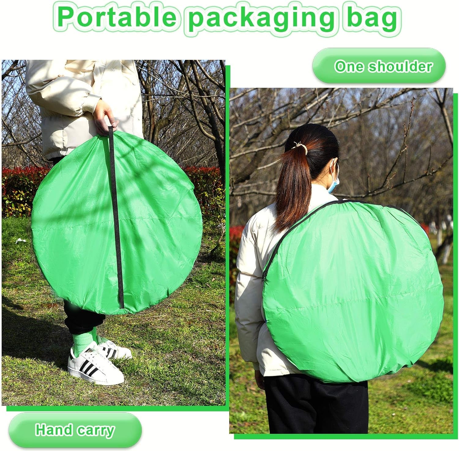 2 to 3 Persons Pop up Tent Automatic Instant Outdoor Tent Easy Setup Camping Tent Waterproof Dome Tent for Hiking Camping Backpacking Outdoor Sports (Green)