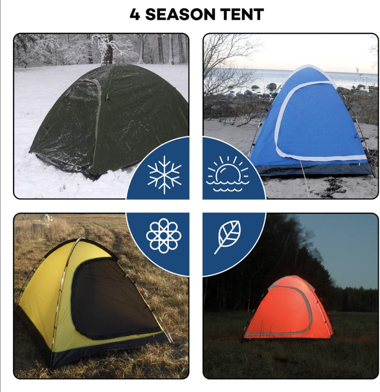 Two Person Tent - Waterproof & Windproof 4 Season Tents for Camping, Backpacking & Hiking - Durable & Easy to Set-Up - Good for 1 or 2 Person Camping Tent