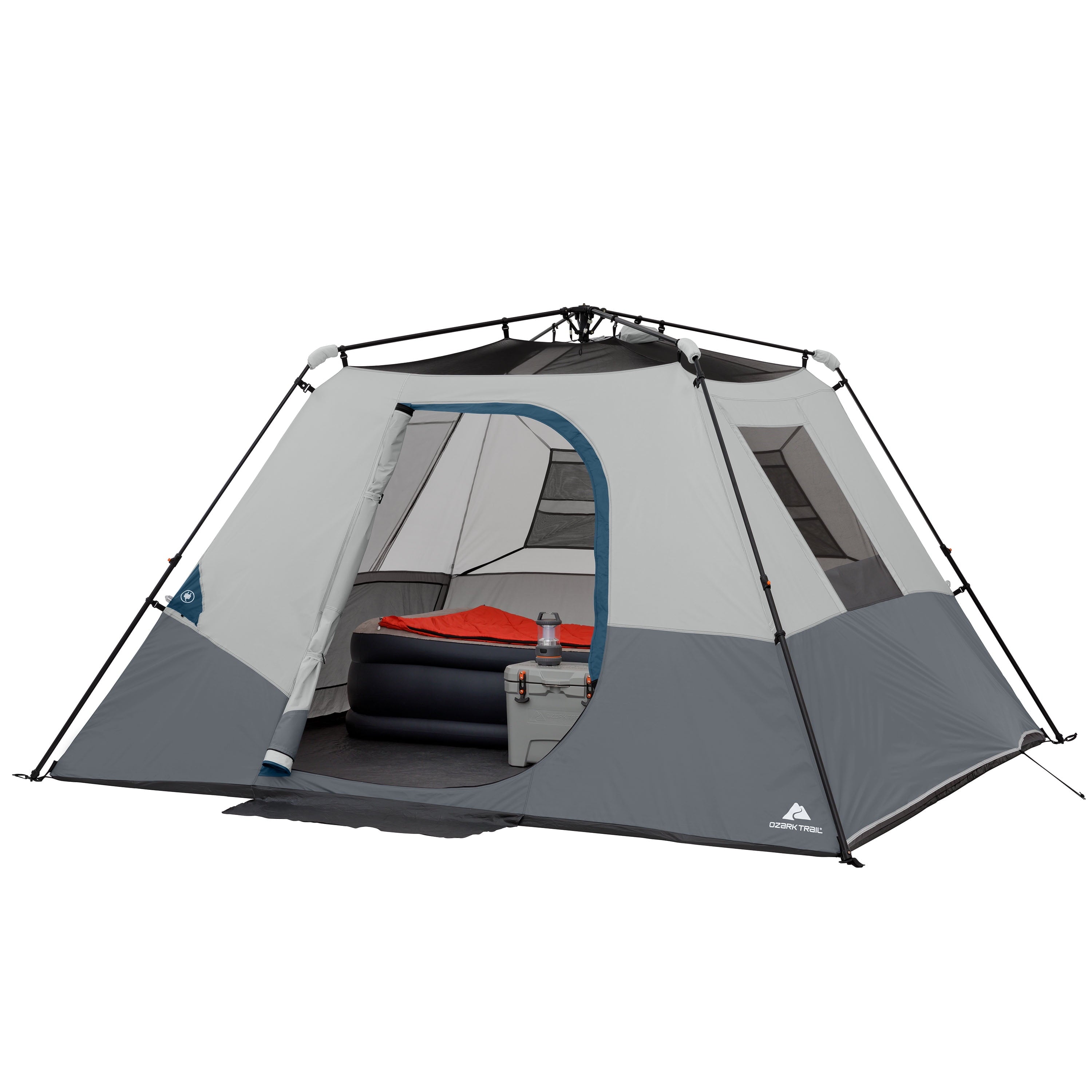 10' X 9' 6-Person Instant Cabin Tent with LED Light, 19.38 Lbs
