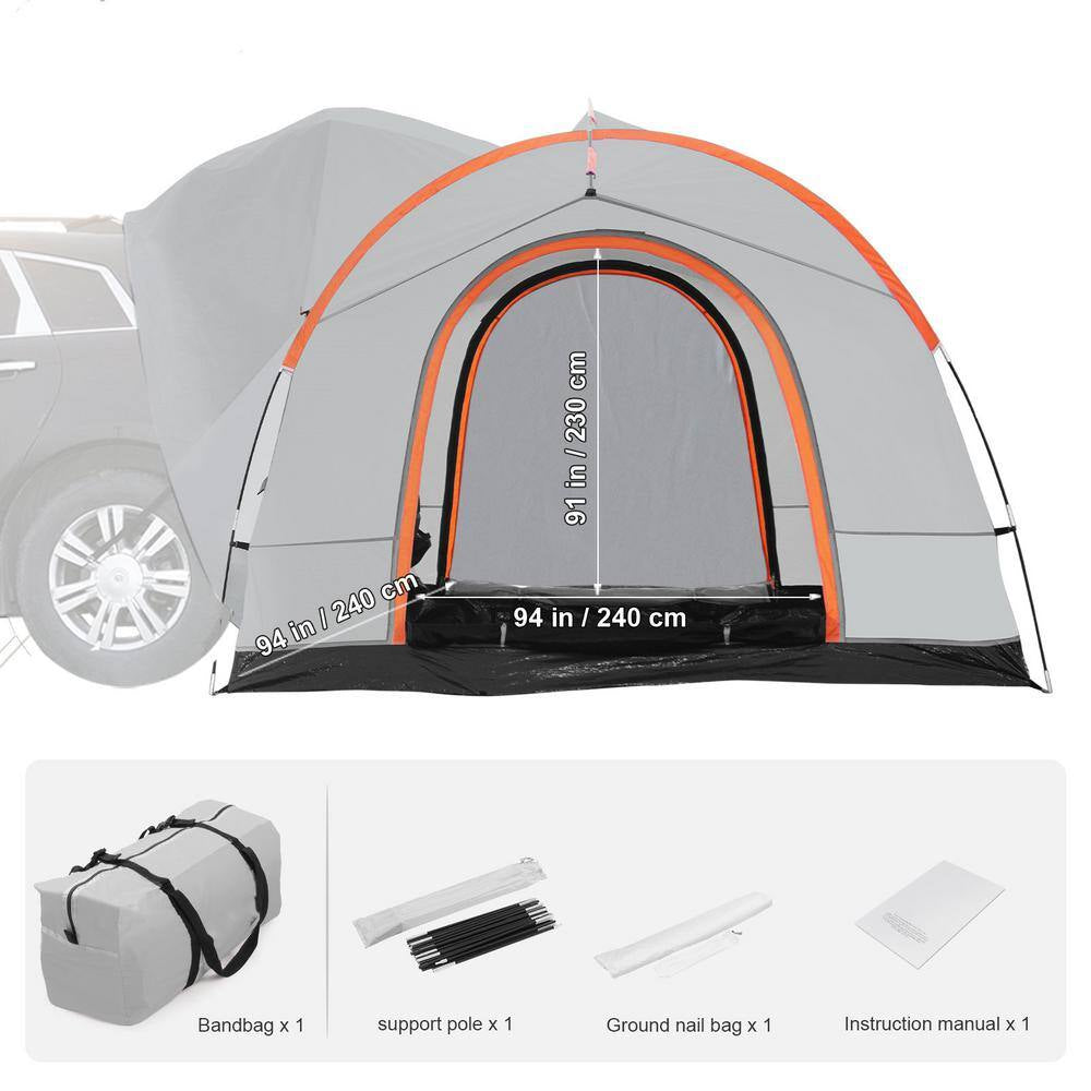 SUV Camping Tent SUV Tent Attachment for Camping with Rain Layer and Carry Bag, PU 2000 Mm Layer Truck Tent