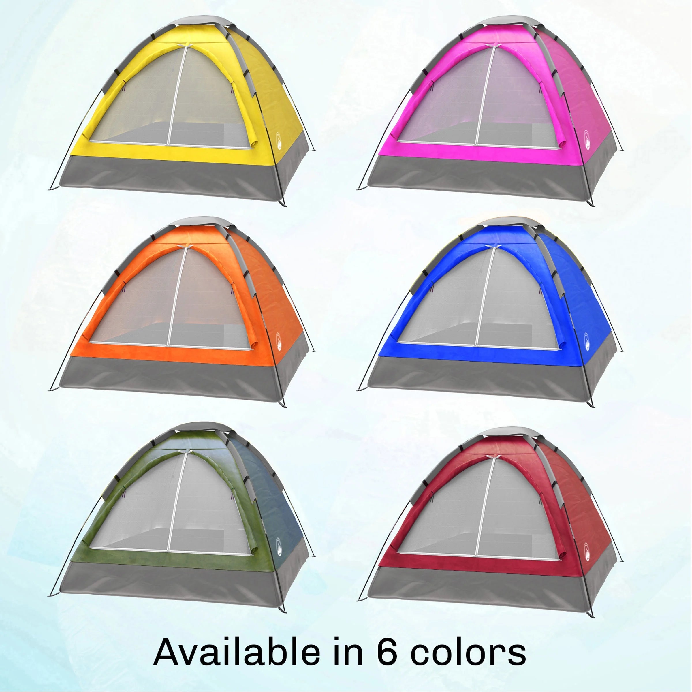 2-Person Dome Tent- Rain Fly & Carry Bag- Easy Set Up-Great for Camping Backpacking Hiking & Outdoor Music Festivals by  (Yellow)