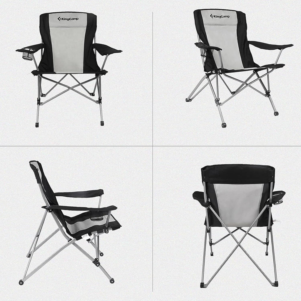 Oversized Camping Chairs for Adults Giant Camp Chair Outdoor Folding Chairs Camping Chair Foldable Lightweight Lawn Chairs for Adults Heavy Duty with Cup Holder Carry Bag Max Load 300Lbs