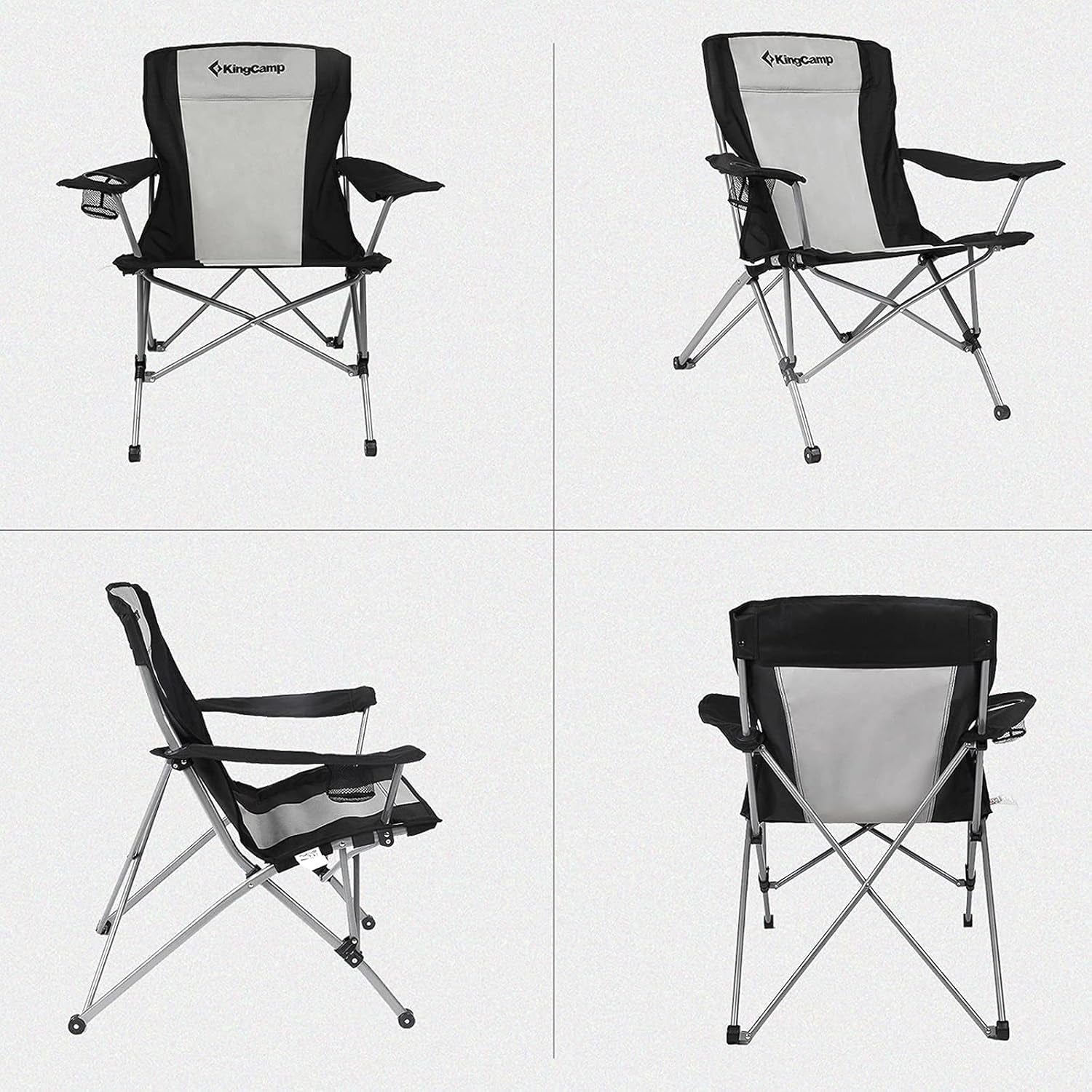 Oversized Camping Chairs for Adults Giant Camp Chair Outdoor Folding Chairs Camping Chair Foldable Lightweight Lawn Chairs for Adults Heavy Duty with Cup Holder Carry Bag Max Load 300Lbs