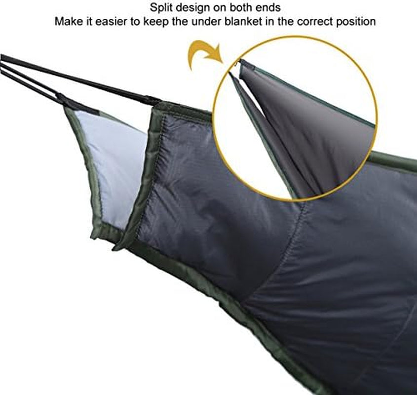 Night Protector Ultralight Hammock Underquilt, Full Length Camping Quilt for Hammocks Warm 3-4 Seasons, Weighs Only 28Oz, Great for Camping Hiking Backpacking Traveling Beach