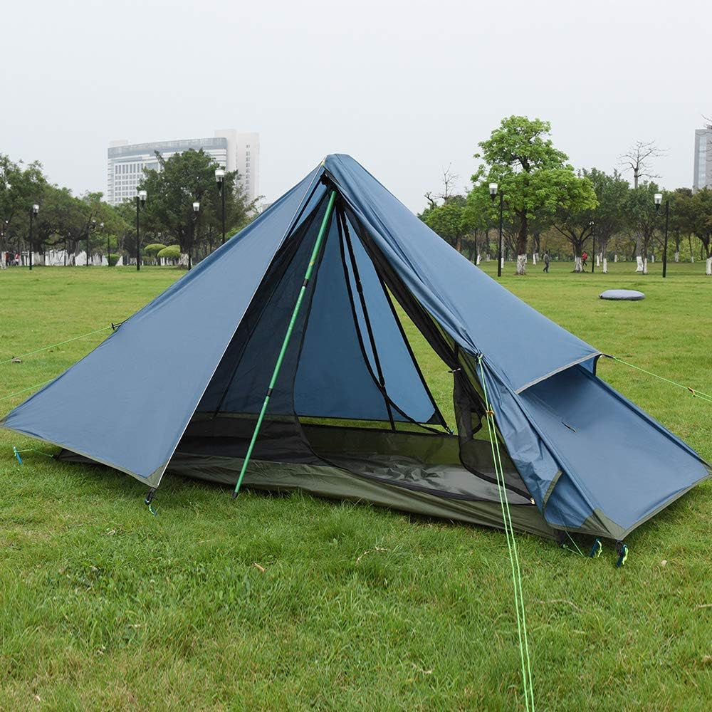 Lightweight Backpacking Tent for 1 Person Trekker Pole 1 Man Tent for Camping Hiking Outdoor Travel