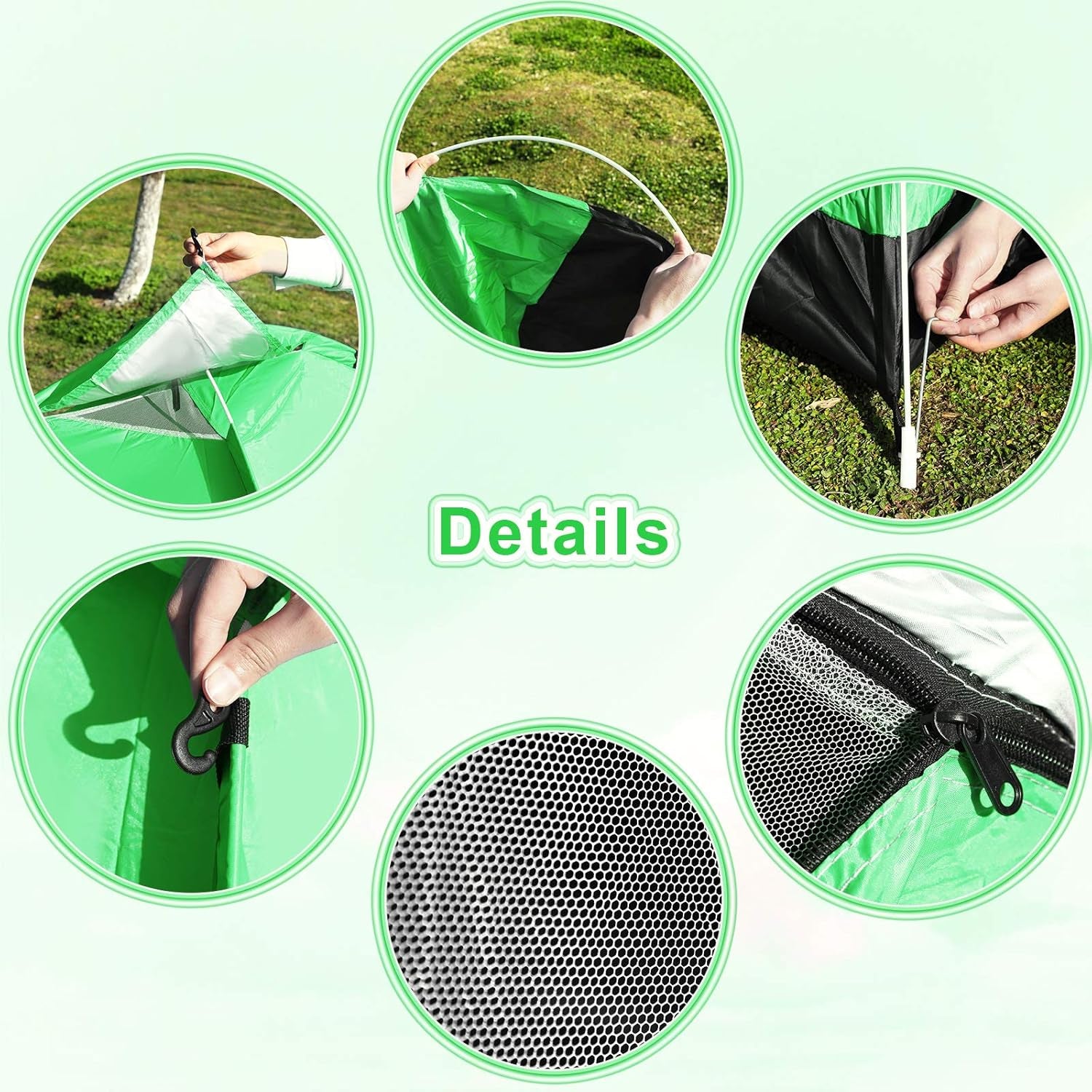 2 to 3 Persons Pop up Tent Automatic Instant Outdoor Tent Easy Setup Camping Tent Waterproof Dome Tent for Hiking Camping Backpacking Outdoor Sports (Green)