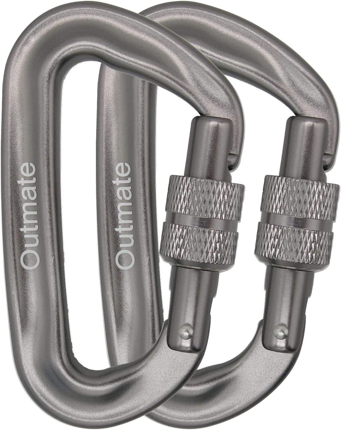 12Kn 3.2"X2" Heavy-Duty Carabiner Clips - Durable, Lightweight Aluminum Alloy Carabiners for Hiking, Camping, Keychains, Dog Leashes, Hammocks & More