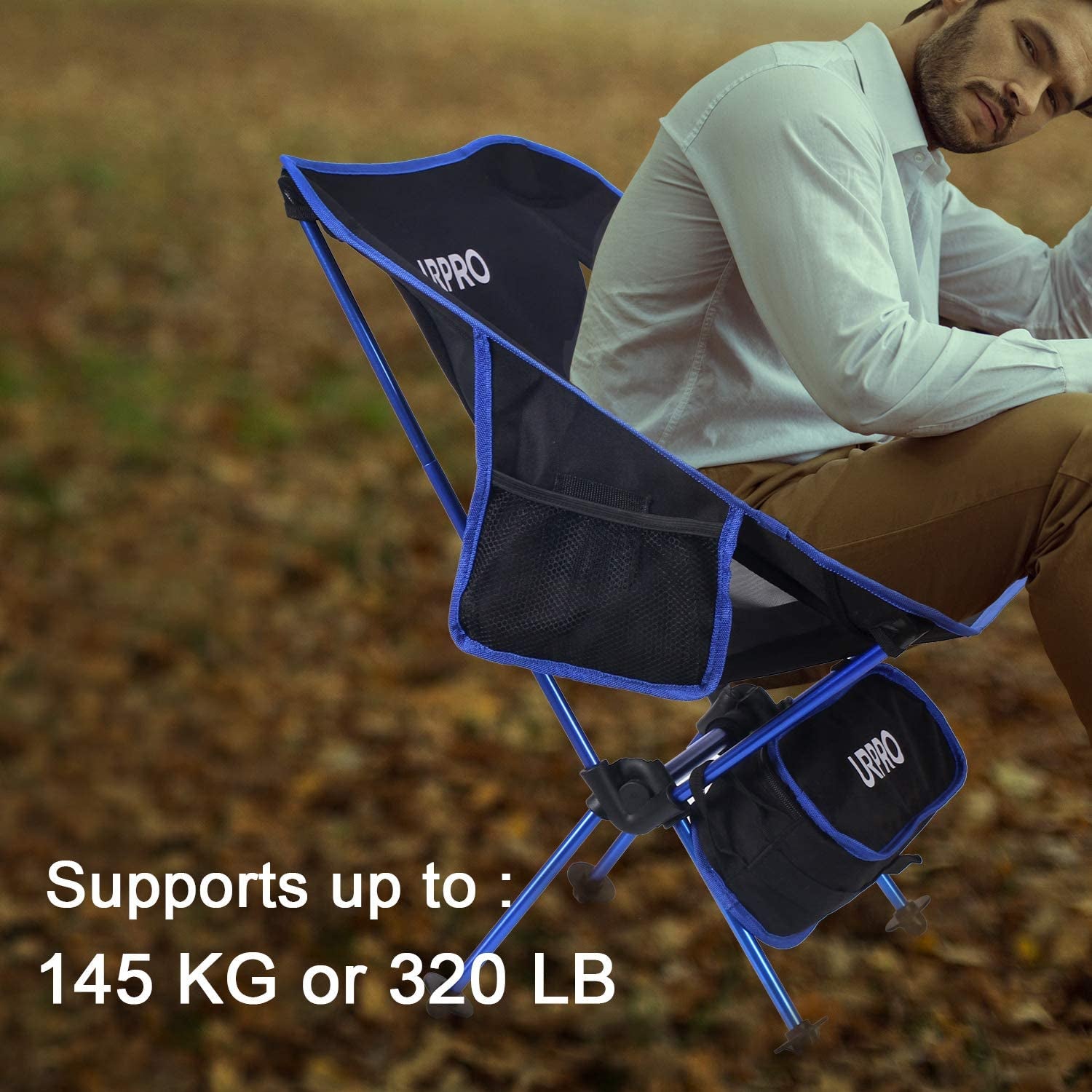 Outdoor Ultralight Portable Folding Chairs with Carry Bag Heavy Duty 145Kgs Capacity Collapsible Chair Camping Folding Chairs Beach Chairs …