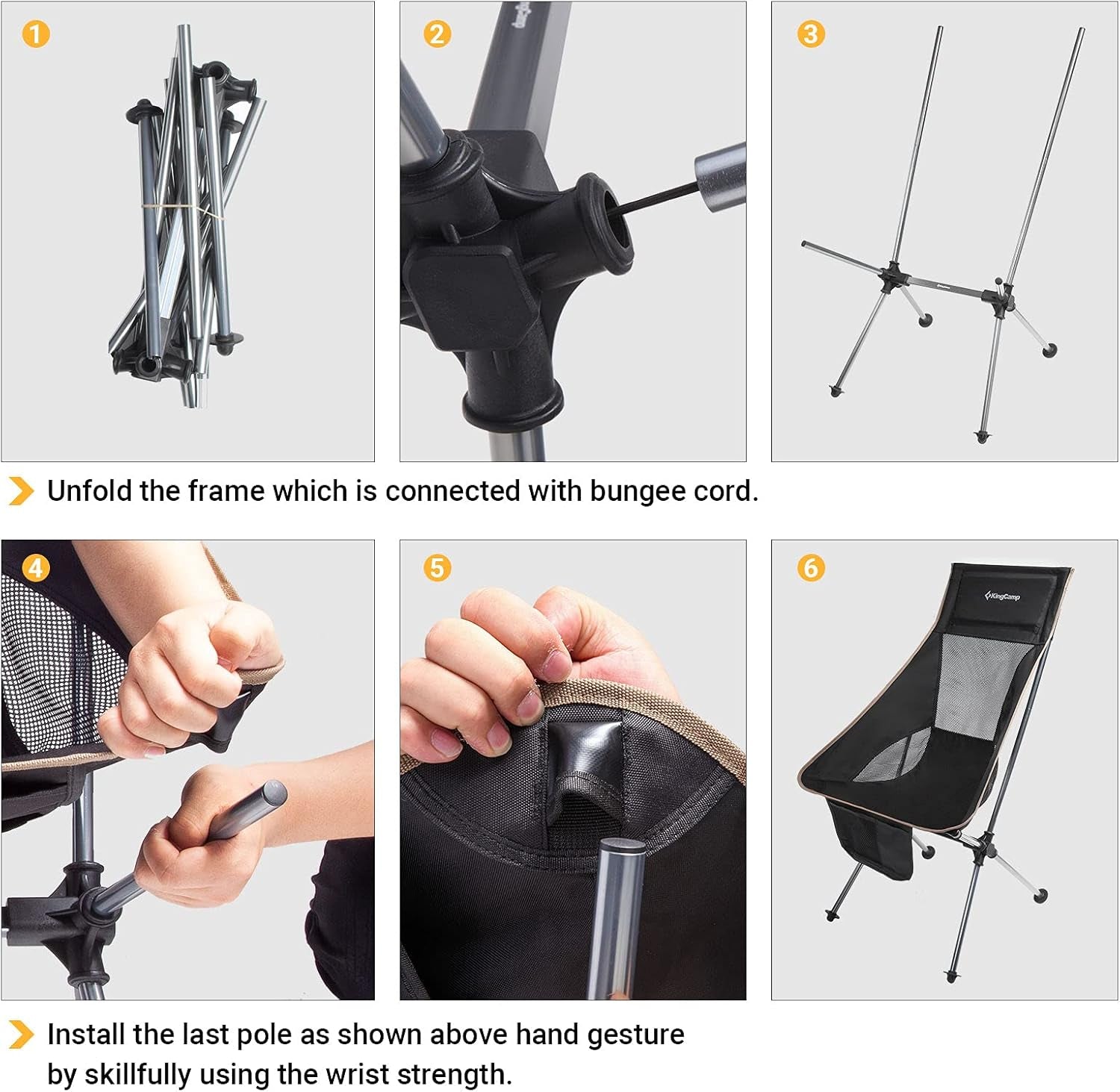 Lightweight High Back Camping Chair Compact Folding Ultralight Camping Chair for Lawn Traveling Picnic