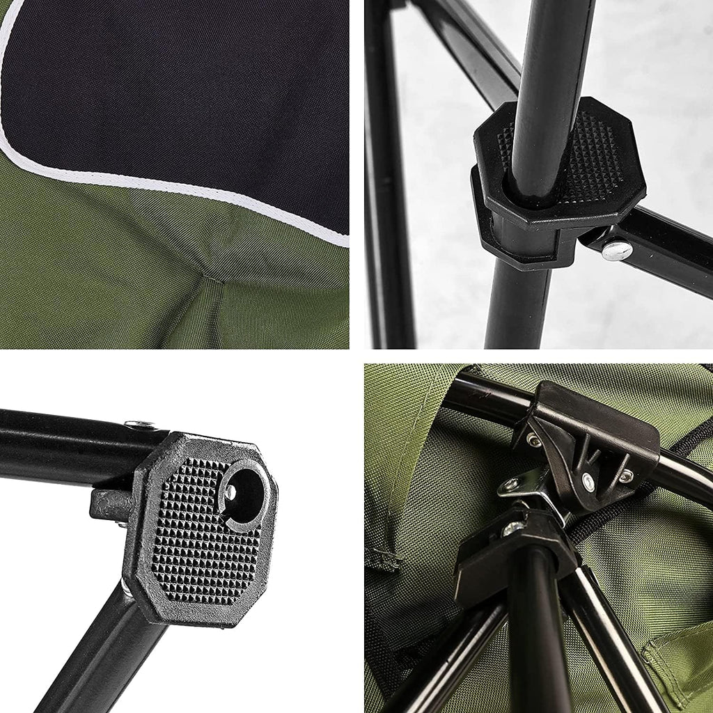 Oversized Moon Chairs Camping Chair round Chair Folding Portable Outdoor Chair with Storage Bag, Green